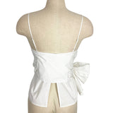 Elizabeth and James White with Wraparound Sash/Bow and Back Slit Top- Size S