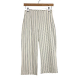 Albion Cream Striped Linen Cropped Pants- Size XS (Inseam 19.5”)