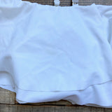 No Brand White Ruffle Padded Bikini Top- Size XL (see notes)