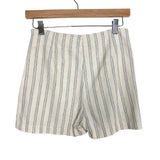 Albion Cream and Blue Striped Linen Shorts- Size XS (see notes, we have matching top)