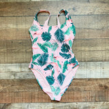 Old Navy Flamingo/Palm Leaf with Twisted Back and Back Cut Out Padded One Piece NWT- Size XS