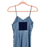 Guess Chambray Button Front with Front Tie and Cut Out Wide Leg Jumpsuit- Size 0