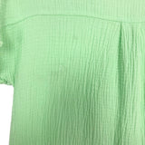 Pink Lily Mint Gauze No Worries Button Up with Frayed Hems Mini Dress- Size S (see notes)