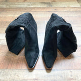 Shu Shop Black Suede Slouchy Boots- Size 8.5 (see notes)