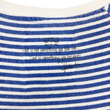 Peace Love World Blue and White Striped Top- Size XS/S (see notes)