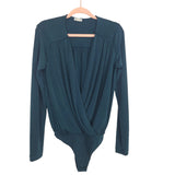 Intimately by Free People Pine Surplice Turnt Bodysuit- Size L