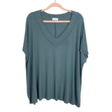 Pink Lily Slate A Glorious Time Waffle Knit Top- Size L (sold out online)