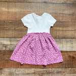 Zara Cream Ribbed/Purple Floral Dress- Size 2-3 Years