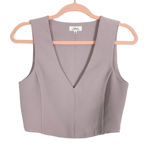 Wilfred Lilac V-Neck Crop Top- Size XS