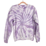 No Brand Purple/White Tye Dye with Personalized CCB Safety Pin Sweatshirt- Size ~S (see notes)