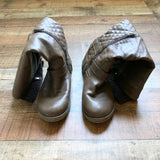 Shoe Dazzle Brown Quilted Back with Sweater Trim Finley Boots- Size 8 WC (see notes, sold out online)