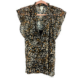 Roan + Ryan Chiffon with Lining Zephyr Ruffle Blouse- Size L