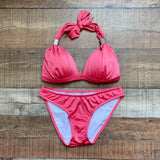 Venus Sunset Pink Goddess Enhancer Push-Up Bikini Top- Size B Cup with Adjustable strap- (see notes, we have matching bikini bottoms)