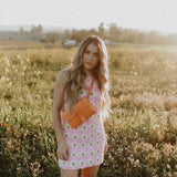 Show Me Your Mumu Pink Crochet Knit Skirt- Size S (sold out online, we have matching top)