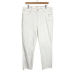 Re-Imagined by J. Crew White Raw Hem Slim Boyfriend Jeans- Size 32 (Inseam 28”, see notes)
