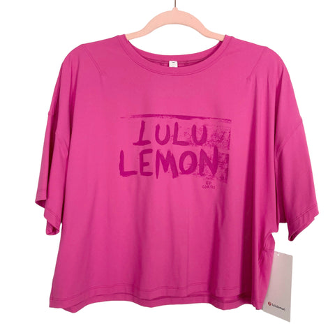 Lululemon Hot Pink Abrasion- Resistant Train Tee NWT- Size 12