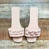 Qupid Blush Pink Slide On Sandals- Size 9