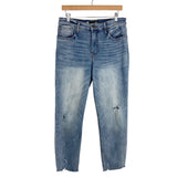 Kut from the Kloth Rachael Fab Ab Mom High Rise Raw Hem Jeans- Size 10 (Inseam 26”)