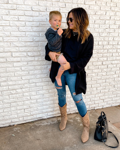 Universal Thread Tan Suede Slouchy Western Boots- Size 8.5 (sold out online, see notes)