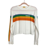 MOTHER Color Striped Cutoff Long Sleeve Top- Size XS
