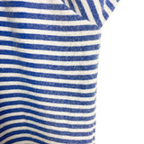 Peace Love World Blue and White Striped Top- Size XS/S (see notes)