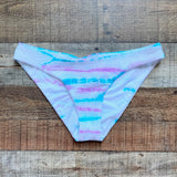 Becca by Rebecca Virtue Teal/Purple Tye Dye Bikini Bottoms NWT- Size M (we have matching bikini top)