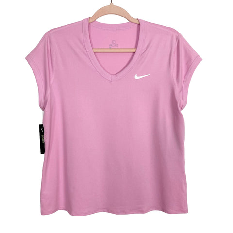 Nike Dri-Fit Pink Slim Fit Tennis Top NWT- Size L