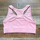 Paris Hilton Pearl Blush Velour Embroidered Heart Sports Bra NWT- Size XL (sold out online)
