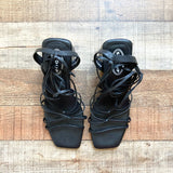 Scoop Black Lace Up Strappy Block Heel Sandals- Size 7.5 (Great Condition)