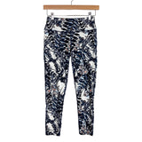 Sweaty Betty Black/White/Blue/Coral Flowers and Bees Leggings- Size XS (Inseam 24”)