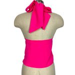 Glam Hot Pink Halter Front Keyhole Top NWT- Size S