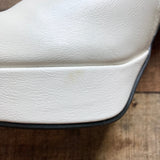 Bamboo Cream Faux Leather Platform Boots- Size 8.5 (see notes)
