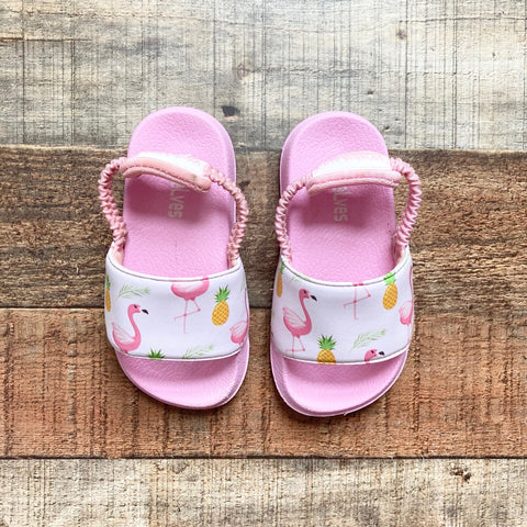 WateLves Toddler Flamingo Slide Sandals- Size 22/23 (US 5/6)