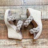 Steve Madden Braided Rhinestone Uzo Espadrille Wedge Sandals- Size 7.5 (see notes, sold out online)
