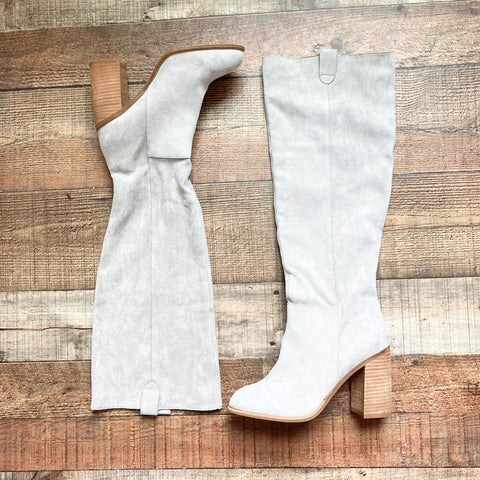 Vici Grey Suede Knee High Boots- Size 8.5 (sold out online)