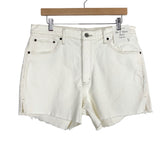 Abercrombie & Fitch Cream The 4" Mom High Rise Jean Shorts NWT- Size 31/12