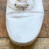 Vans White Old Skool Canvas Sneakers- Size 7.5 (see notes)