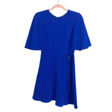 TOPSHOP Blue Front Buckle Dress- Size 4