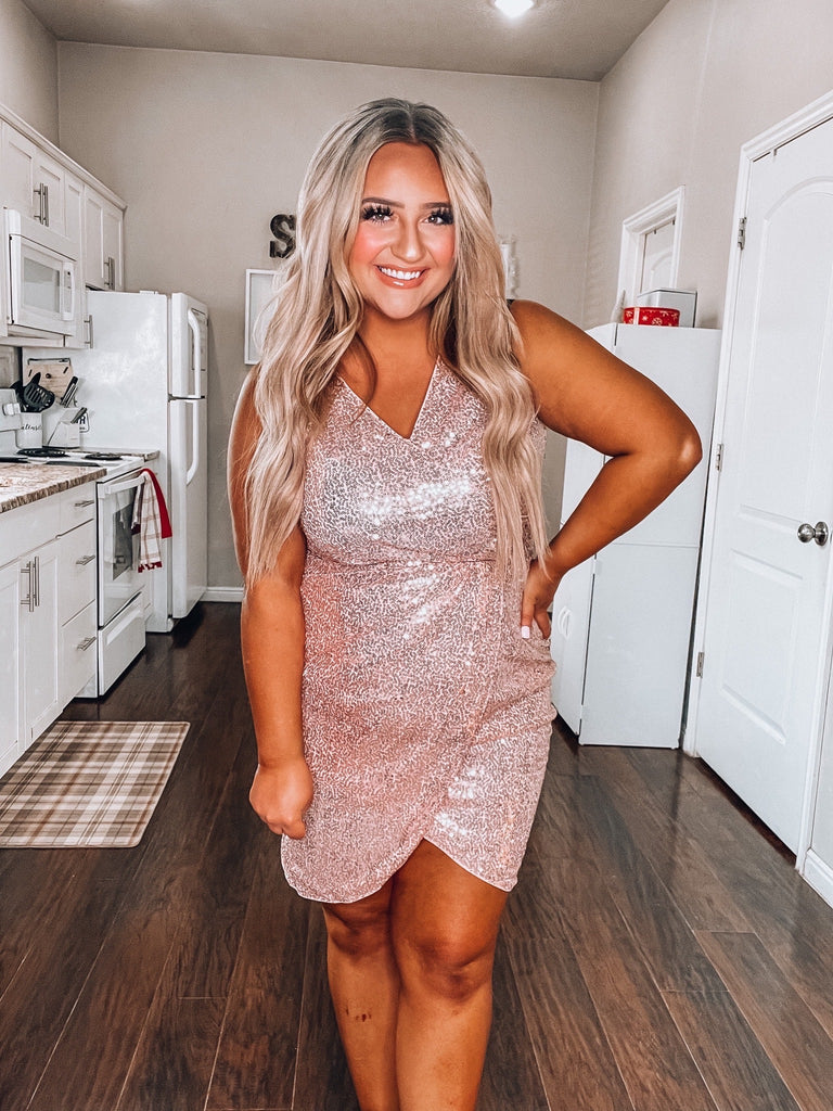 Grace Karin Blush Pink Sequin Dress- Size L The Saved Collection Grace Karin Blush Pink Sequin Dress- Size L The Saved Collection