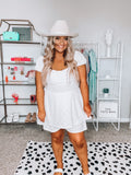 Rue21 White Eyelet Romper- Size XL