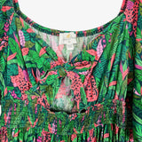Palms Away Jungle Print Front Cutout Dress- Size S