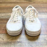 Vans White Old Skool Canvas Sneakers- Size 7.5 (see notes)