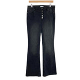 Sofia Jeans by Sofia Vergara Black Button Fly Flare Jeans- Size 12 (Inseam 33”)