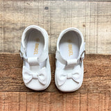 Angel Toddler White Leather Bow Mary Jane Shoes- Size 3