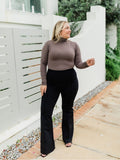 Spanx Black The Perfect Pant Hi-Rise Flare Pull On Pants- Size L (Inseam 32”)