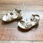 Sun-San White Leather Sweatheart Sandals- Size 6