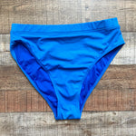 Xhilaration Blue Ribbed High Waisted Bikini Bottoms- Size XL (we have matching top)