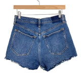 Abercrombie & Fitch High Rise Mom Denim Raw Hem Shorts- Size 26/2