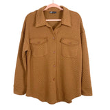 Pretty Garden Camel Shacket- Size L