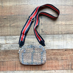 No Brand Small Tweed Handbag with Removable Strap and Belt Loops